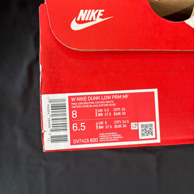 Nike Dunk Low PRM Pink Oxford – WiscKicks
