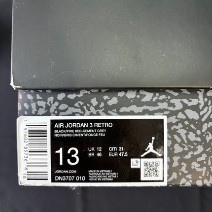 Pre-Owned Jordan 3 Retro OG Black Cement (2024)