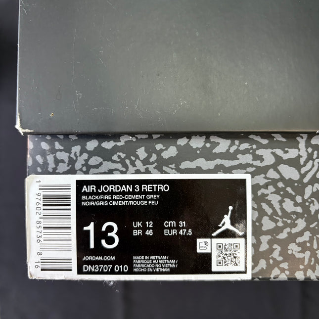 Pre-Owned Jordan 3 Retro OG Black Cement (2024)