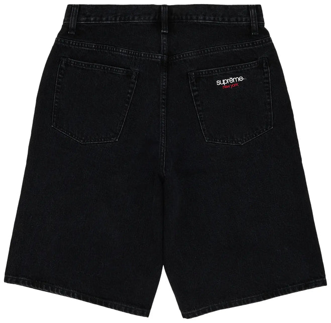 Supreme Baggy Denim Shorts Black SS26 - WiscKicks