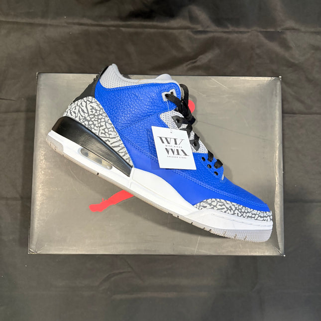 Jordan 3 Retro Varsity Royal Cement - WiscKicks