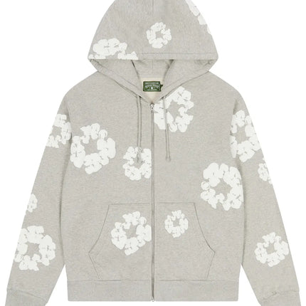 Denim Tears Cotton Wreath Zip Hoodie Grey