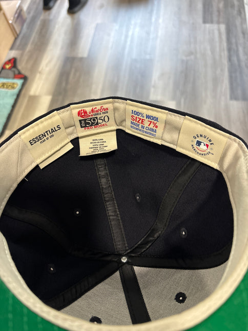 Fear Of God Essentials x New Era Fitted Cap (Navy/White) Size 7 5/8