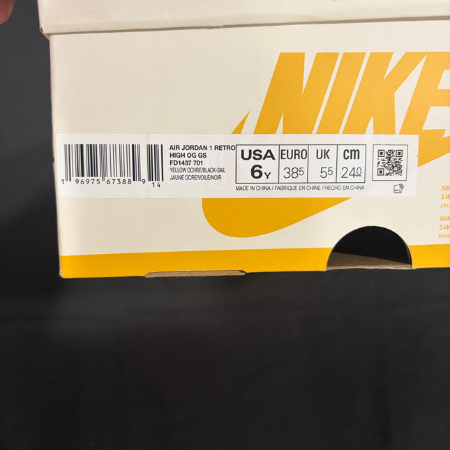 Jordan 1 Retro High OG Yellow Ochre GS – WiscKicks