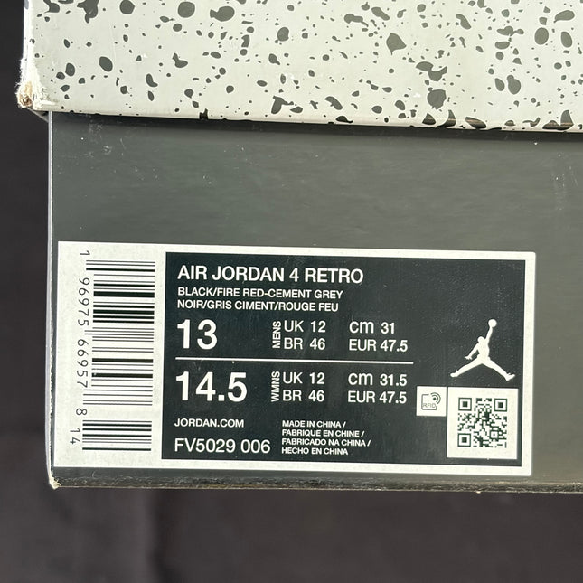 Pre-Owned Jordan 4 Retro Bred Reimagined