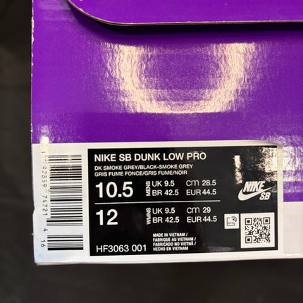 Nike SB Dunk Low Dark Smoke Grey | Authentic Sneakers - WiscKicks