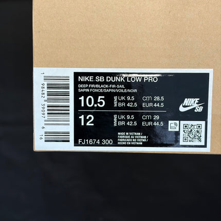 Nike SB Dunk Low Pro Deep Fir | Authentic Sneakers - WiscKicks
