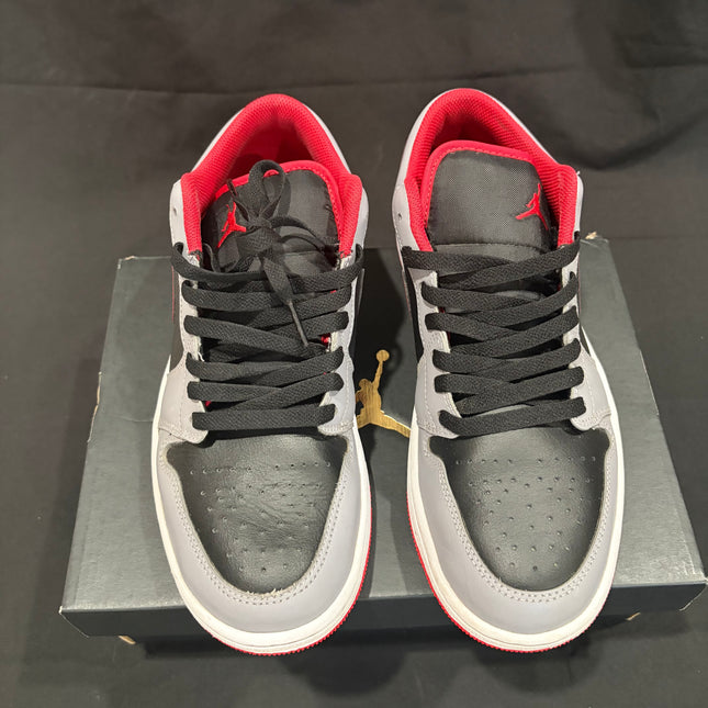 Jordan 1 Low Black Light Smoke Grey Gym Red – WiscKicks