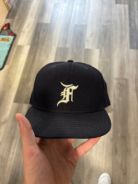 Fear Of God Essentials x New Era Fitted Cap (Navy/White) Size 7 5/8