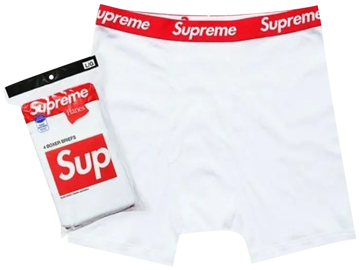 Supreme Boxers White 4 Pack – WiscKicks