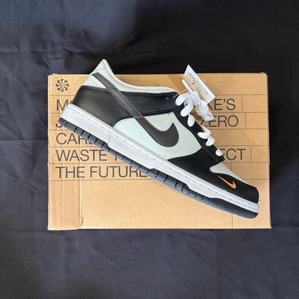 Nike Dunk Low Black Bright Mandarin Mini Swoosh – WiscKicks