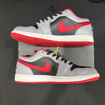 Jordan 1 Low Black Light Smoke Grey Gym Red – WiscKicks