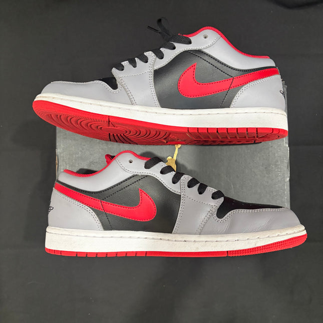 Jordan 1 Low Black Light Smoke Grey Gym Red – WiscKicks