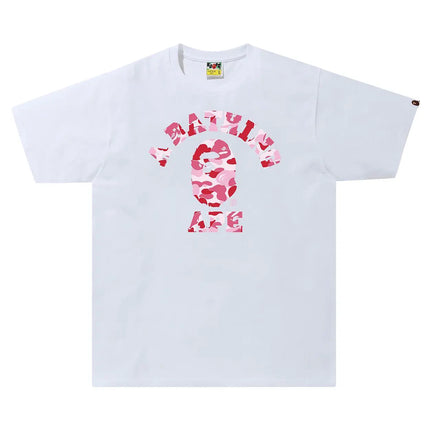 BAPE ABC Camo College Tee (SS25) White/Pink | WiscKicks