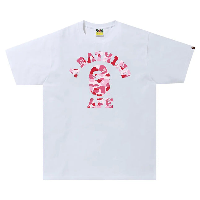 BAPE ABC Camo College Tee (SS25) White/Pink | WiscKicks