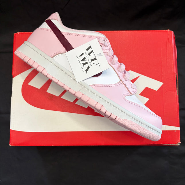 Nike Dunk Low Pink Foam Red White (GS) | Authentic Youth Sneakers - WiscKicks