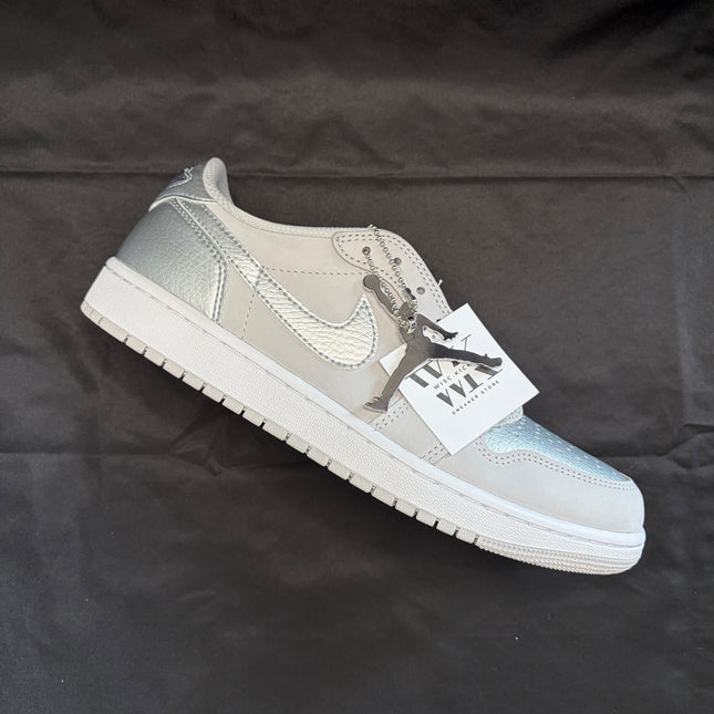 Jordan 1 Low OG Metallic Silver | Authentic Sneakers - WiscKicks