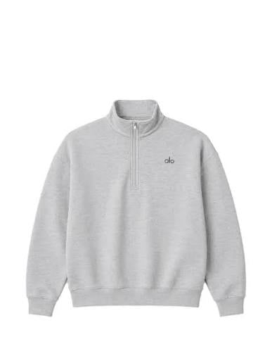 ALO Accolade 1/4 Zip Pullover "Athletic Heather Grey" | WiscKicks