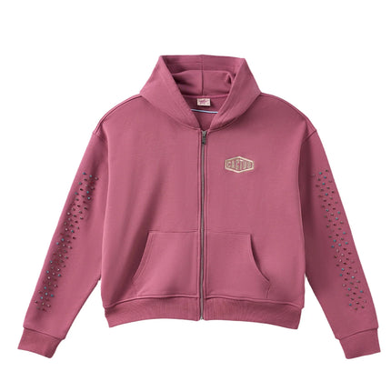 AZVA Crystal Cactus Zip Hoodie Raspberry – WiscKicks