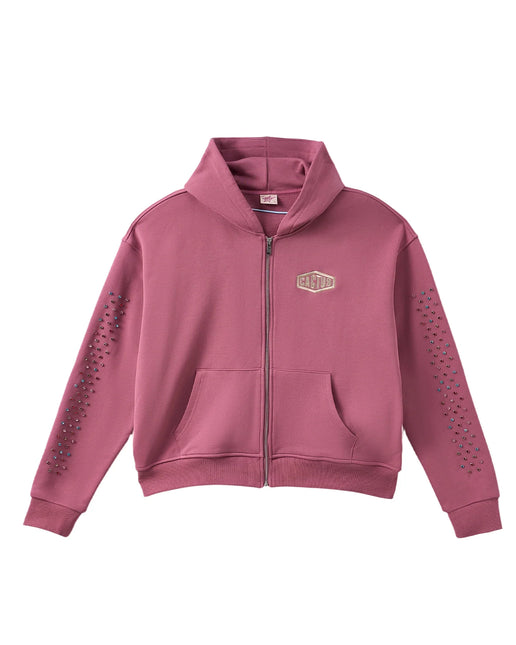 AZVA Crystal Cactus Zip Hoodie Raspberry – WiscKicks