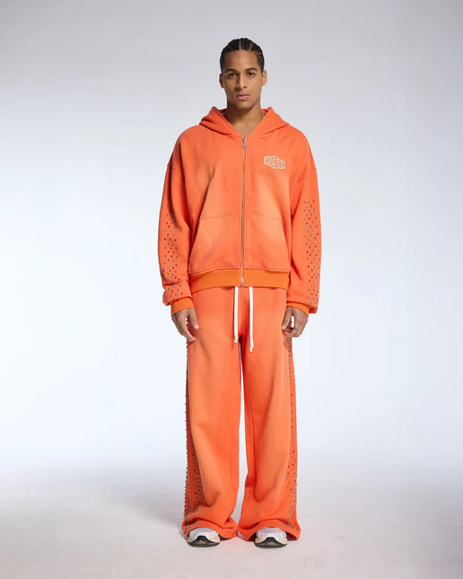 AZVA Crystal Cactus Zip Hoodie Orange – WiscKicks