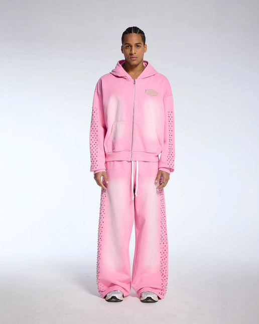 AZVA Crystal Cactus Zip Hoodie Pink – WiscKicks