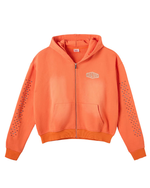 AZVA Crystal Cactus Zip Hoodie Orange – WiscKicks