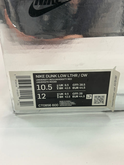 Pre-Owned Nike Off-White x Dunk Low 'University Red'