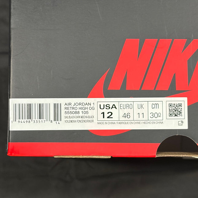 Air Jordan 1 Retro High "Dark Mocha" - Men's Size 12 | WiscKicks