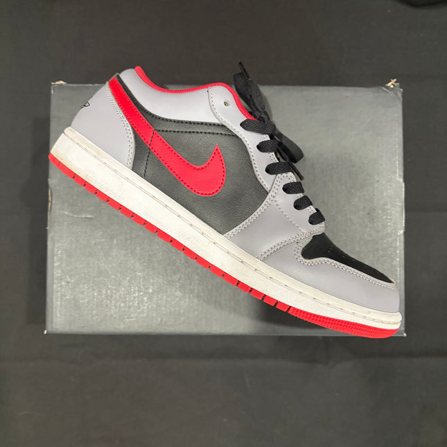 Jordan 1 Low Black Light Smoke Grey Gym Red – WiscKicks