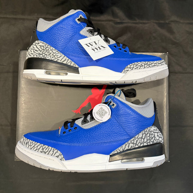 Jordan 3 Retro Varsity Royal Cement - WiscKicks