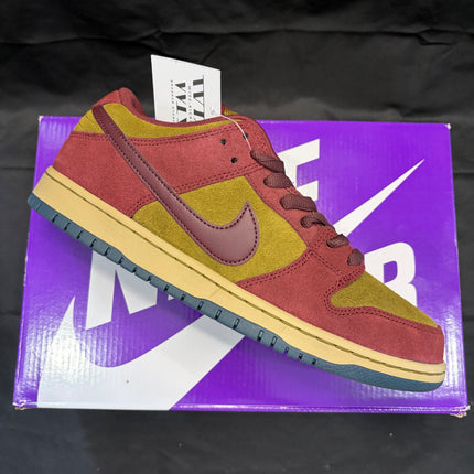 Nike SB Dunk Low Dark Team Red Olive Flak | Authentic Sneakers - WiscKicks