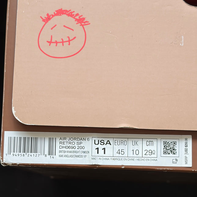 Jordan 6 Retro Travis Scott British Khaki - WiscKicks