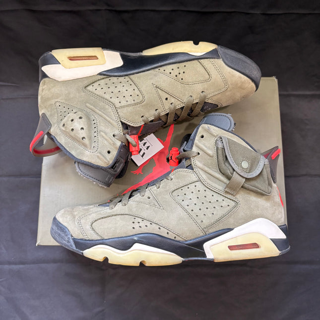 Air Jordan 6 Retro Travis Scott "British Khaki" - Men's Size 10 | WiscKicks