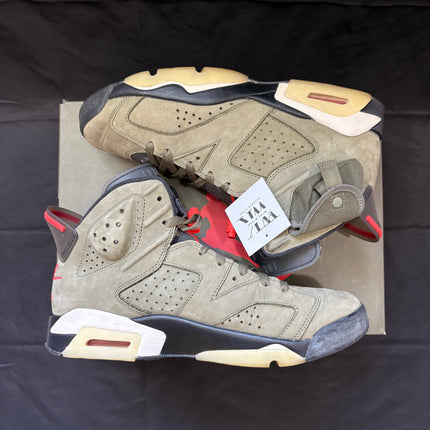 Air Jordan 6 Retro Travis Scott "British Khaki" - Men's Size 10 | WiscKicks