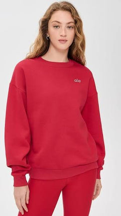 ALO Accolade Crew Neck Pullover Bright Red