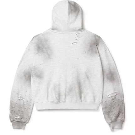 Vale Forever Distressed Chain Hoodie Heather Grey