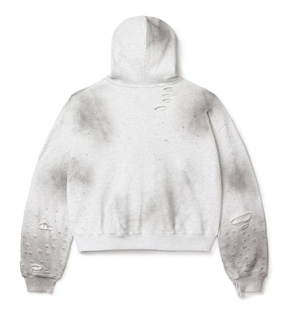 Vale Forever Distressed Chain Hoodie Heather Grey