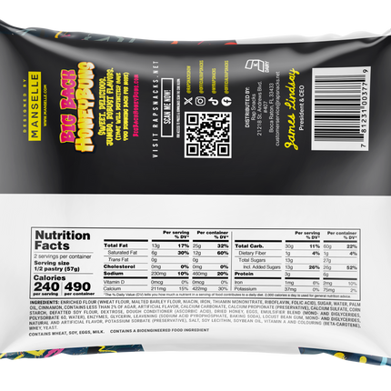 Rap Snacks Big Back Glazed Honey Buns (4oz)