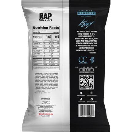 Rap Snacks Lil Baby All in HOT Potato Chips (2.5oz)