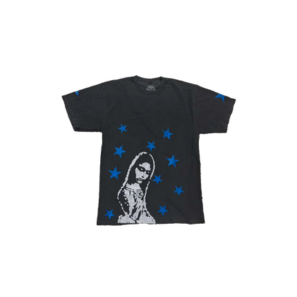 Virgen de Guadalupe Heaven is Forever Glitter Tee | Streetwear T-Shirt - WiscKicks